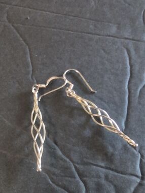MC Twisted Open-Weave Drop Earrings - Silver925